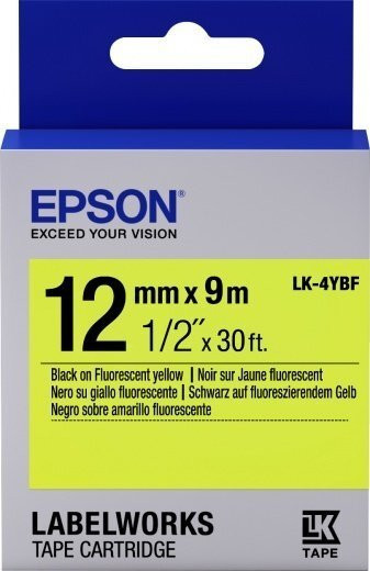 Тонер-картридж Epson LK4YBF LW-300/400/400VP/700 Fluorescent Black/Yellow 12mm/9m