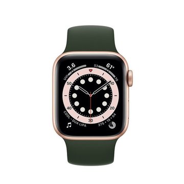 Смарт-годинник Apple Watch Series 6 GPS + Cellular 40mm Gold Stainless Steel Case w. Cyprus Green Sport B. (M02W3)