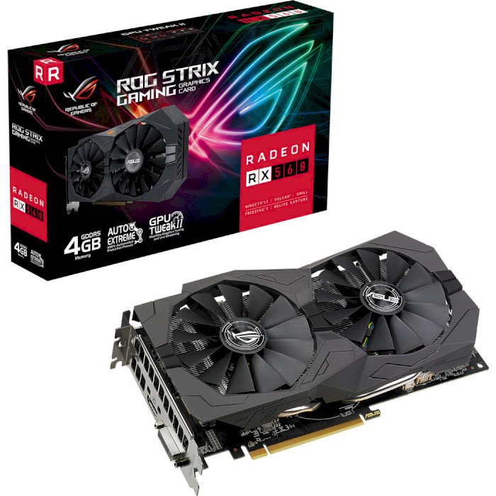 Відеокарта Asus AMD RX 560 4GB (ROG-STRIX-RX560-4G-V2-GAMING)