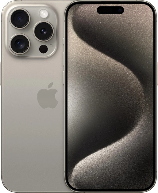 Смартфон Apple iPhone 15 Pro 128Gb Natural Titanium (eSim) (MTQP3)