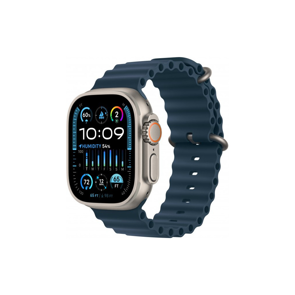 Смарт-годинник Apple Watch Ultra 2 GPS + Cellular 49mm Titanium Case with Blue Ocean Band (MREG3UL/A) UA