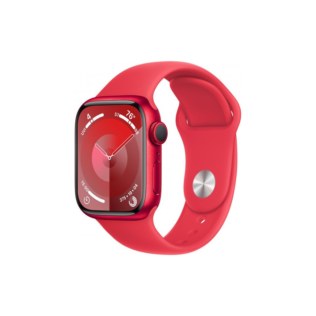 Смарт-годинник Apple Watch Series 9 GPS 41mm (PRODUCT)RED Aluminium Case with (PRODUCT)RED Sport Band - S/M (MRXG3QP/A) UA