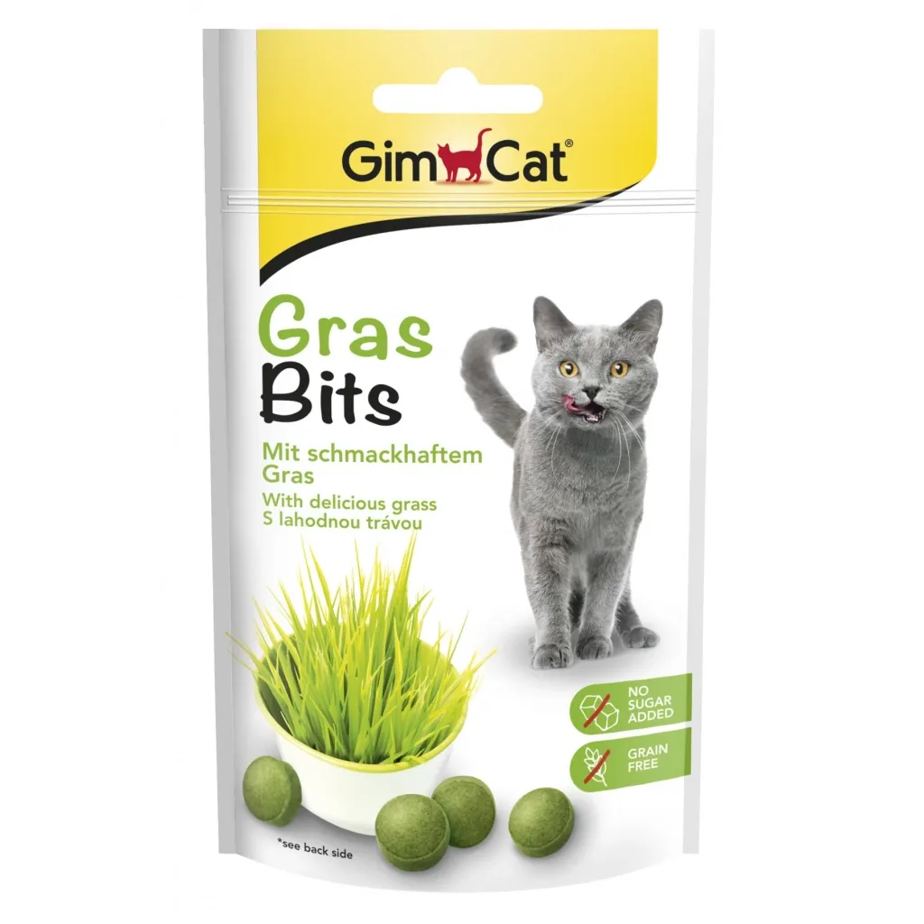 Вітамін для котів GimCat GrasBits вітамінізовані таблетки з травою 40 г (4002064417271/4002064417653)
