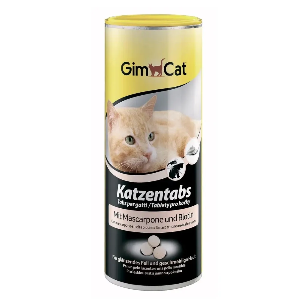 Вітамін для котів GimCat Katzentabs Маскарпоне та біотин 710 таблеток (4002064408064)