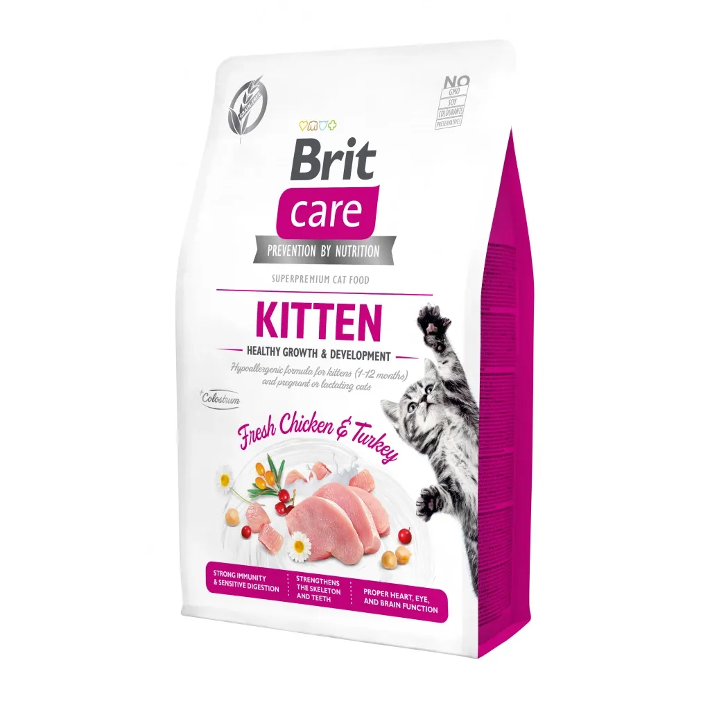 Сухий корм для котів Brit Care Cat GF Kitten HGrowth and Development 2 кг (8595602540679)