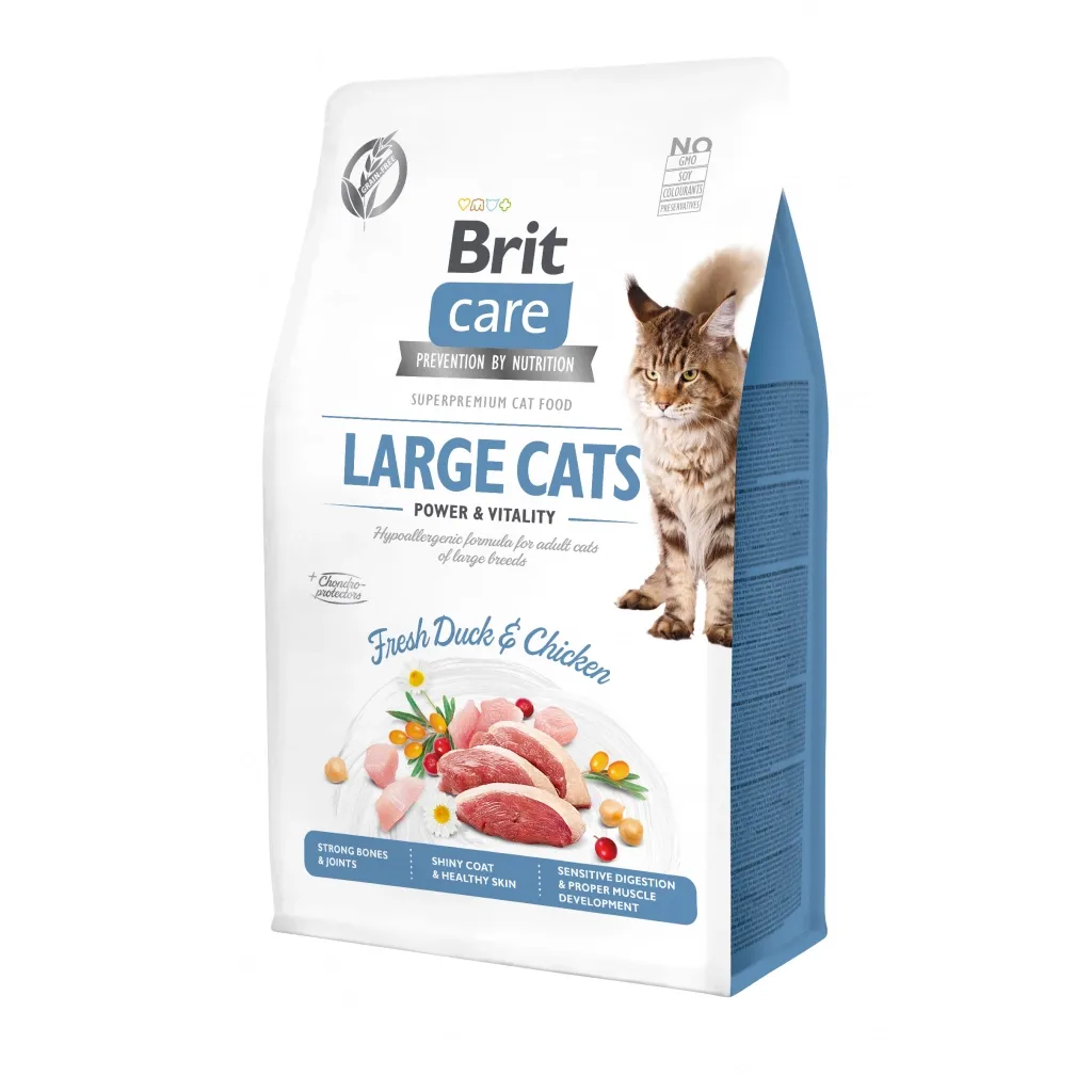 Сухий корм для котів Brit Care Cat GF Large cats Power and Vitality 400 г (8595602540921)