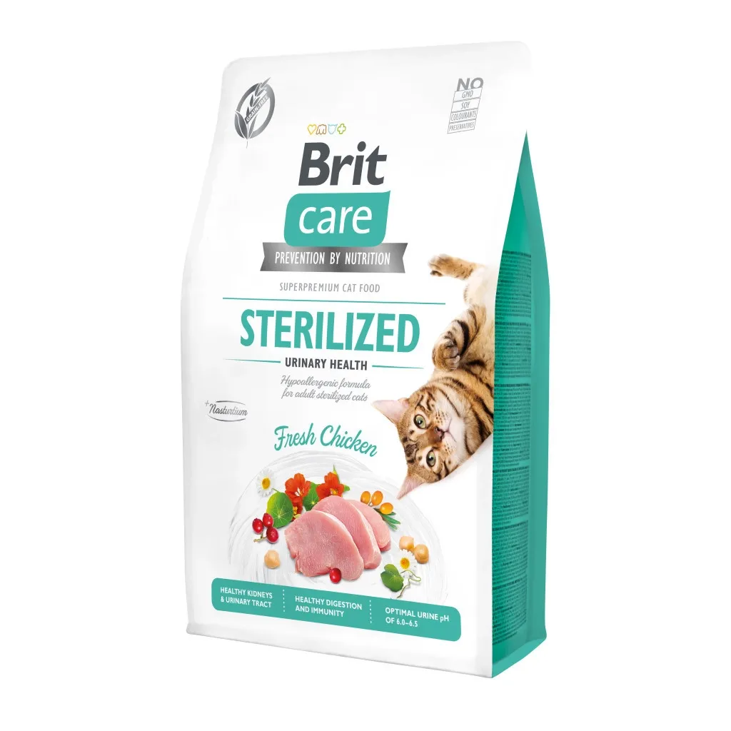 Сухий корм для котів Brit Care Cat GF Sterilized Urinary Health 2 кг (8595602540730)