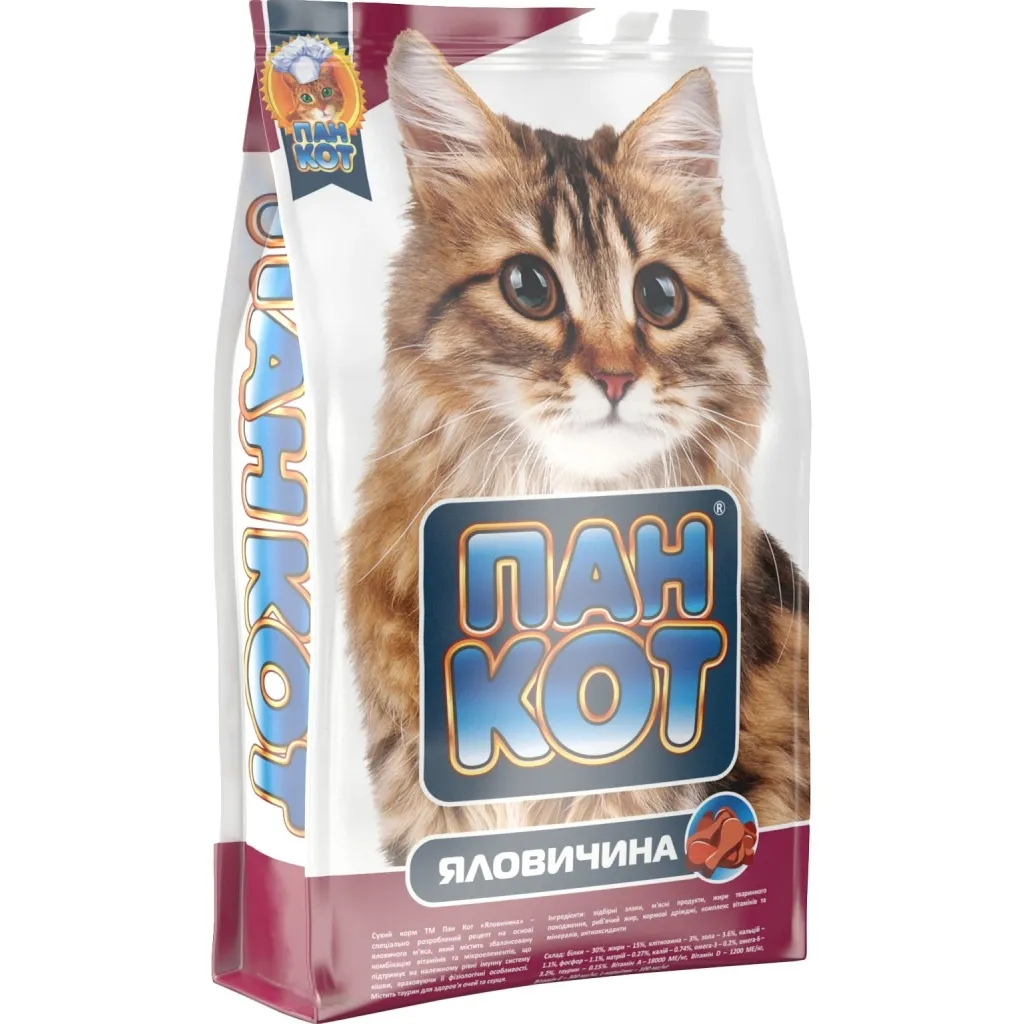 Сухий корм для котів Пан Кіт Яловичина 400 г (4820111140374)