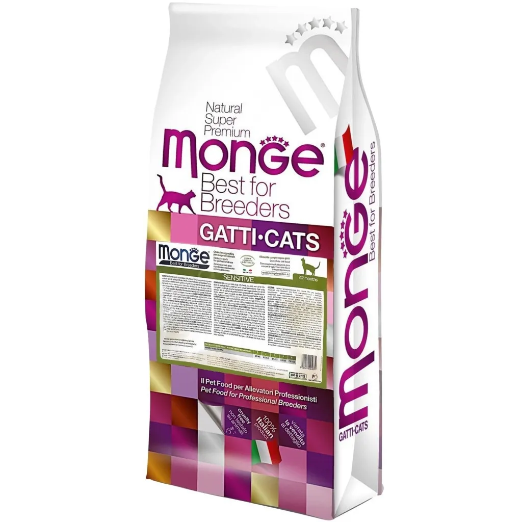 Сухий корм для котів Monge Cat Sensitive з куркою та рисом 5 кг (8009470156013)