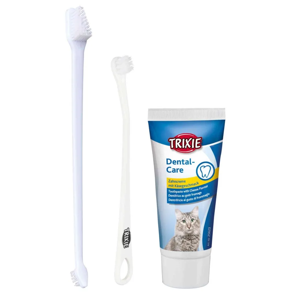 Зубна паста для тварин Trixie з щіткою котів (4011905256207)