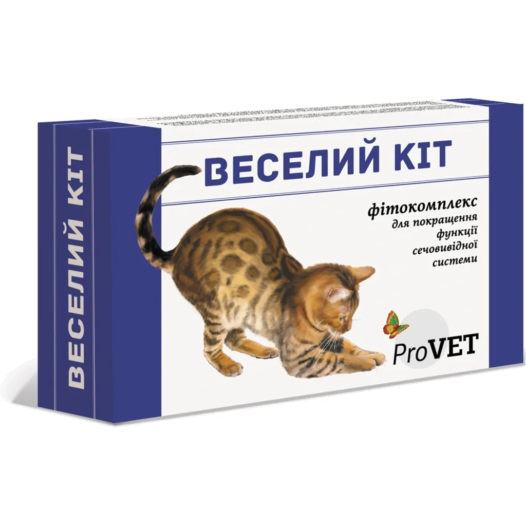 Крапля для тварин ProVET Веселий Кіт покращення функції сечовивідної системи 20 мл (4823082417520)