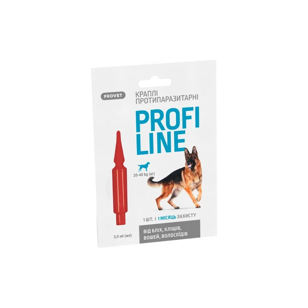 Крапля для тварин ProVET Profiline інсектоакарицид собак 20-40 кг 1/3 мл (4823082431069)