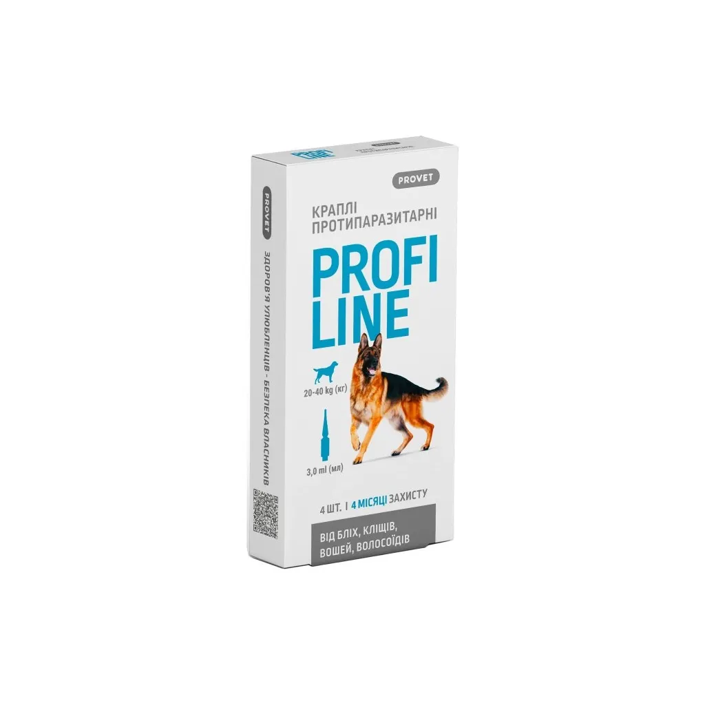 Крапля для тварин ProVET Profiline інсектоакарицид собак 20-40 кг 4/3 мл (4823082431021)