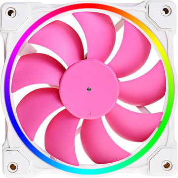 Система охолодження ID-Cooling ZF-12025-PINK ARGB (Single Pack), 120x120x25мм, 4-pin PWM, White/Pink