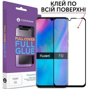 Защитное стекло и пленка  MakeFuture для Huawei P30 Full Cover Full Glue, 0.33mm (MGF-HUP30)