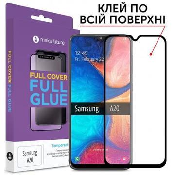 Защитное стекло и пленка  MakeFuture для Samsung Galaxy A20 SM-A205 Full Cover Full Glue, 0.33 mm (MGF-SA200)