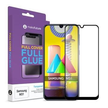 Защитное стекло и пленка  MakeFuture для Samsung Galaxy M31 SM-M315 Black Full Glue, 0.33 mm (MGF-SM31)
