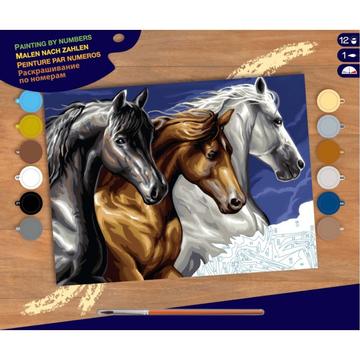 Набор Sequin Art PAINTING BY NUMBERS SENIOR Дикие кони SA1040
