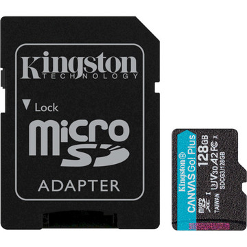 Карта памяти Kingston 128GB UHS-I/U3 Class 10 Canvas Go! Plus (SDCG3/128GB)