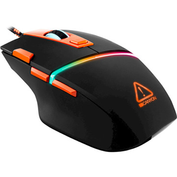 Мишка Canyon Sulaco CND-SGM04RGB Black/Orange USB