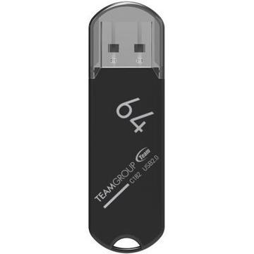 Флеш память USB Team 64GB C182 Black USB 2.0 (TC18264GB01)