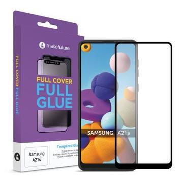 Защитное стекло и пленка  MakeFuture для Samsung Galaxy A21s SM-A217 Full Cover Full Glue, 0.25mm (MGF-SA21S)