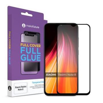 Захисне скло та плівка MakeFuture для Xiaomi Redmi Note 8 Full Cover Full Glue, 0.25mm (MGF-XRN8)