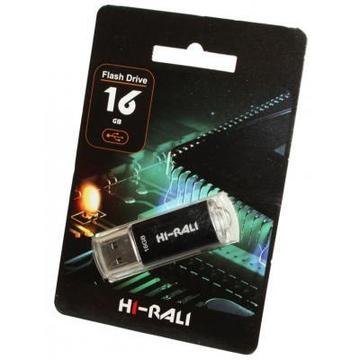 Флеш память USB Hi-Rali 16GB Rocket Series Black USB 2.0 (HI-16GBVCBK)