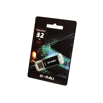 Флеш пам'ять USB USB 32GB Hi-Rali Rocket Series Black (HI-32GBVCBK)