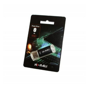 Флеш пам'ять USB USB 8GB Hi-Rali Rocket Series Black (HI-8GBVCBK)
