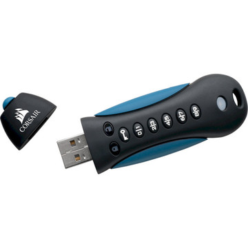 Флеш пам'ять USB Corsair Flash 16GB Padlock 3 with Keypad, Secure 256-bit hardware AES encryption (CMFPLA3B-16GB)