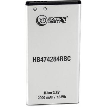 Аккумулятор для телефона EXTRADIGITAL Huawei Ascend Y538 HB474284RBC 2000 mAh (BMH6433)