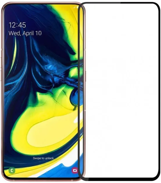 Защитное стекло Drobak Full Glue для Samsung Galaxy A80 (Black (441607)