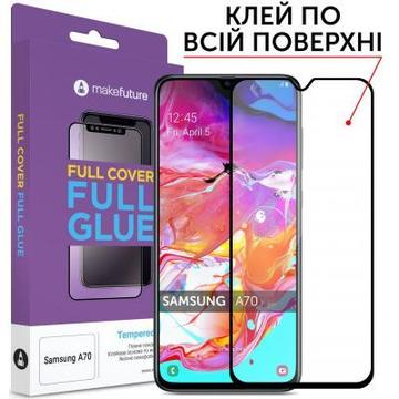 Захисне скло та плівка MakeFuture для Samsung A70 (A705) Black Full Cover Full Glue (MGF-SA705)