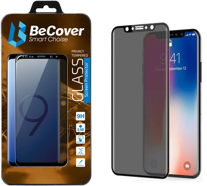 Защитное стекло BeCover Anti-spying Xiaomi Mi A3/CC9e Black (704530)