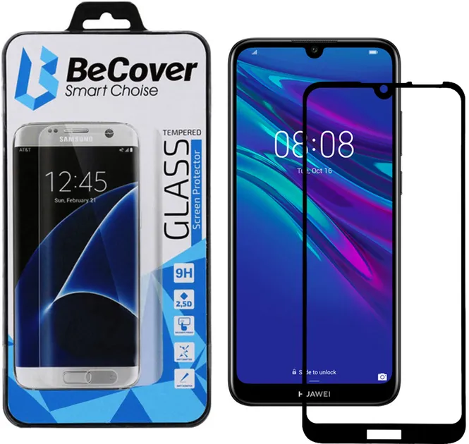 Защитное стекло BeCover Huawei Y6s 2020 Black (704676)