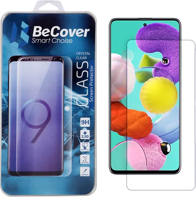 Защитное стекло BeCover Samsung Galaxy A51 SM-A515 Crystal Clear Glass (704669)