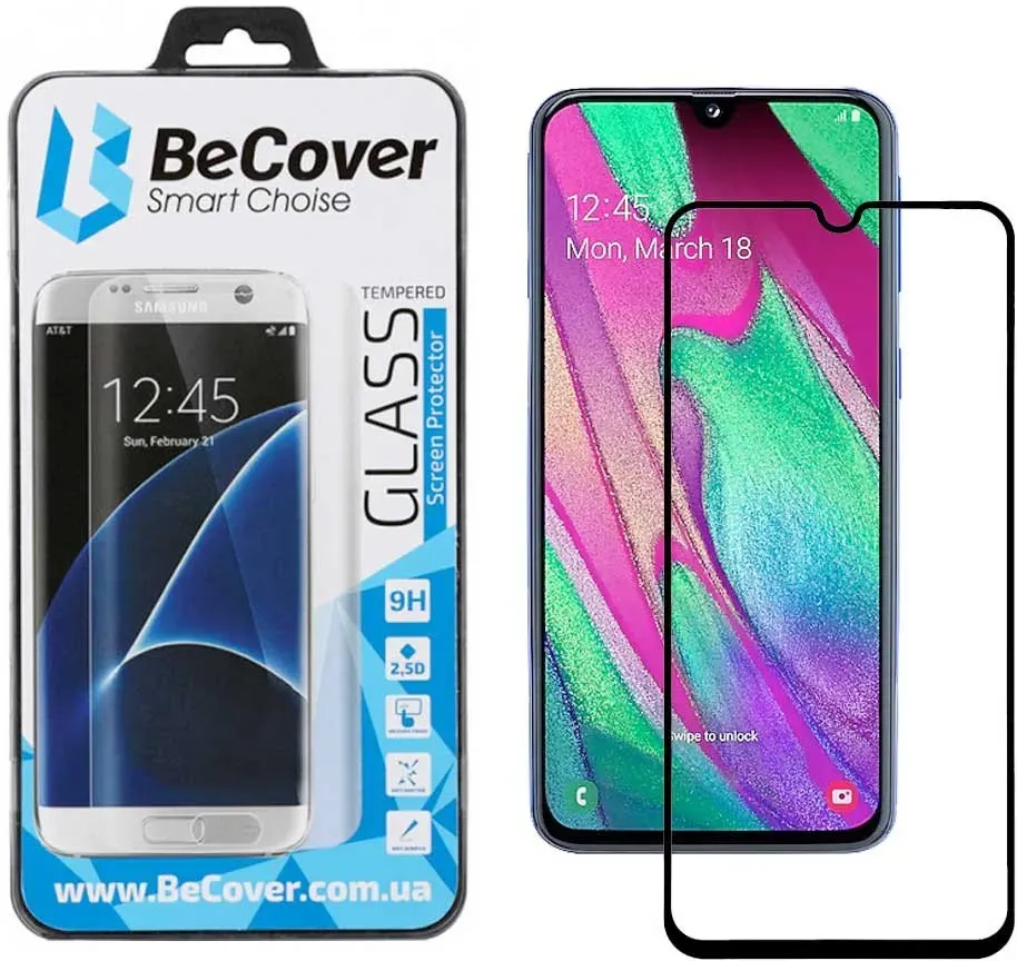 Защитное стекло BeCover Samsung Galaxy A40 SM-A405 Black (703802)