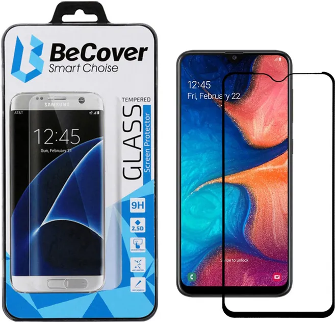 Защитное стекло BeCover Samsung Galaxy A20 SM-A205 Black (703678)