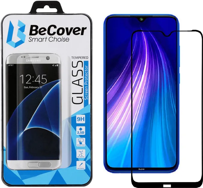 Захисне скло BeCover Xiaomi Redmi Note 8T Black (704525)