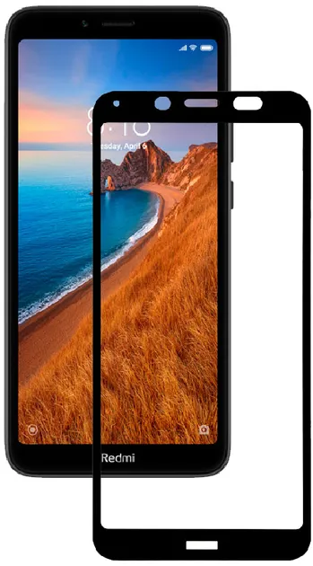 Защитное стекло BeCover для Xiaomi Redmi 7A Black (703886)