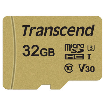 Карта памяти Transcend  32GB UHS-I/U3 Class 10 500S + SD-adapter (TS32GUSD500S)