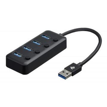 USB Хаб 2E USB 2.0 to 4*USB3.0, with switch, 0.25 м (2E-W1405)