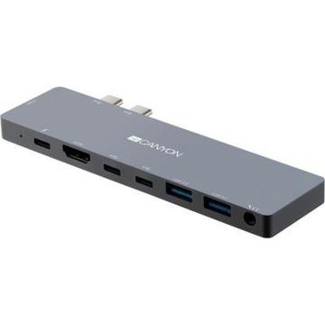 Док-станція CANYON Docking Station with 8 port, 1*Type C PD100W+2*Type C, Input (CNS-TDS08DG)