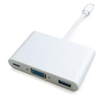 Док-станція EXTRADIGITAL USB Type-C to VGA/USB 3.0/Type-C (0.15m) (KBV1690)