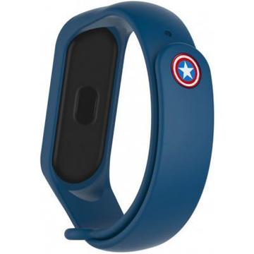 Ремешок для фитнес браслета Armorstandart Superhero Edition for Xiaomi Mi Band 4/3 Captain America Blue (ARM55061)