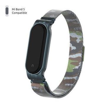 Ремінець для фітнес браслета Armorstandart Milanese Magnetic Band для Xiaomi Mi Band 5 Khaki Green (ARM56855)