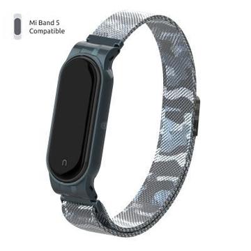 Ремінець для фітнес браслета Armorstandart Milanese Magnetic Band для Xiaomi Mi Band 5 Khaki White (ARM56857)