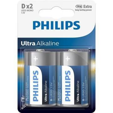 Батарейка PHILIPS D LR20 Ultra Alkaline * 2 (LR20E2B/10)