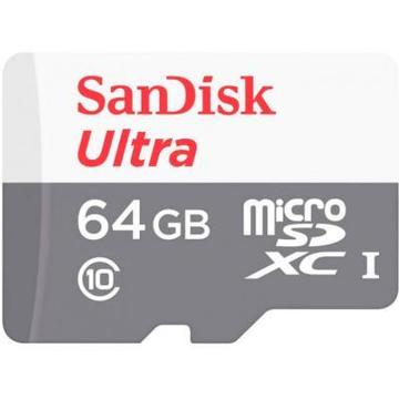 Карта пам'яті  SANDISK 64GB microSD class 10 Ultra Light (SDSQUNR-064G-GN3MN)